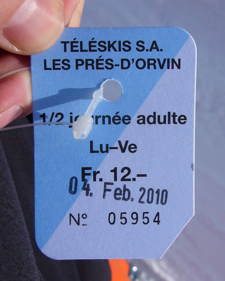 Prés-d'Orvin, Morgenkarte (12.-), 4. Februar 2010
