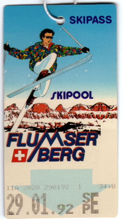 Tageskarte Flumserberge 1992
