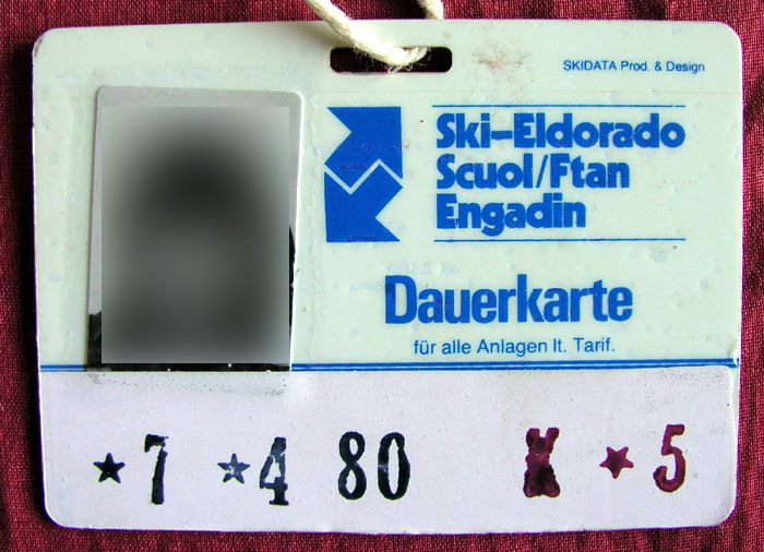 5-Tages-Karte Scuol, April 1980
