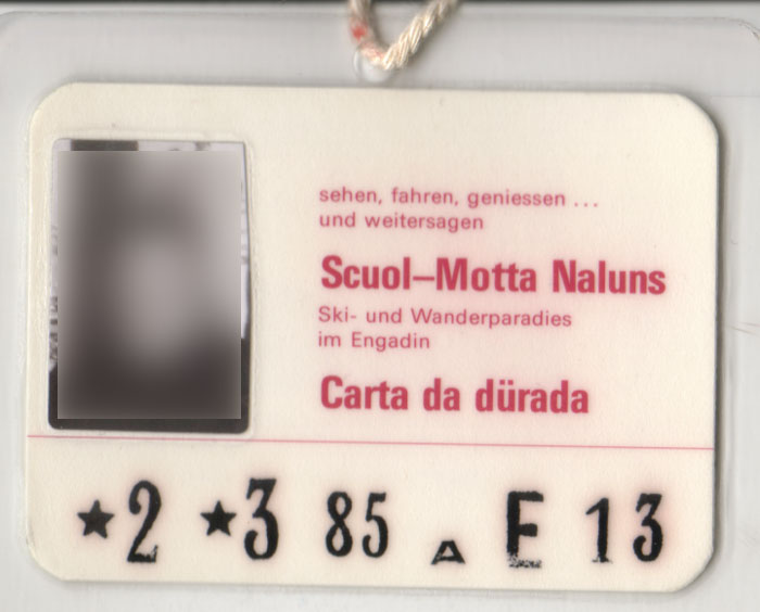 Zweiwochenkarte, 1985
