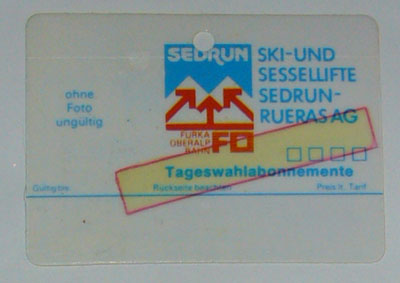 Neues Skidata-System, ab 1983 auch in Sedrun
