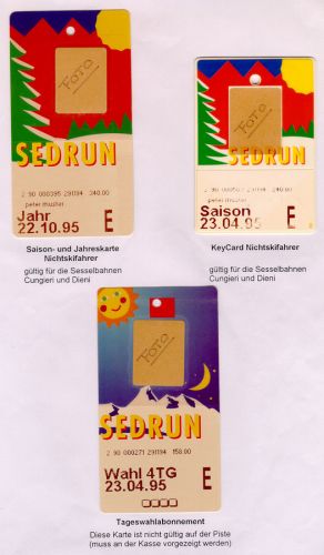 Neues Ticketsystem ab 1994: Saisonkarte und KeyCard Nichtskifahrende, Tageswahl-Abo
