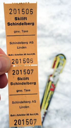 Skilift Schindelberg, Einzelfahrten, Januar 2015
