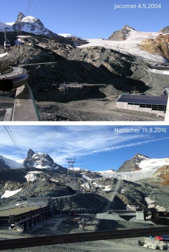 Vergleich Theodulgletscher 2004-2016
