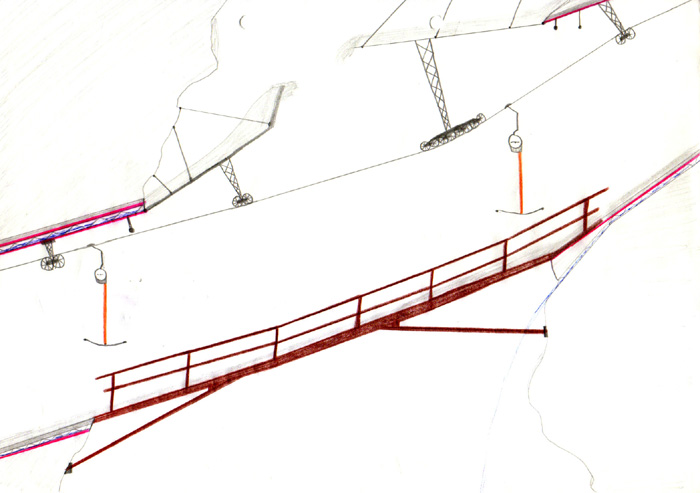 Skiliftzeichnung aus den 80er-Jahren
