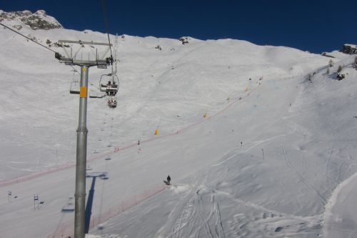 Wegen eines doofen Skirennens war eine der besten Pisten zu... grrr
