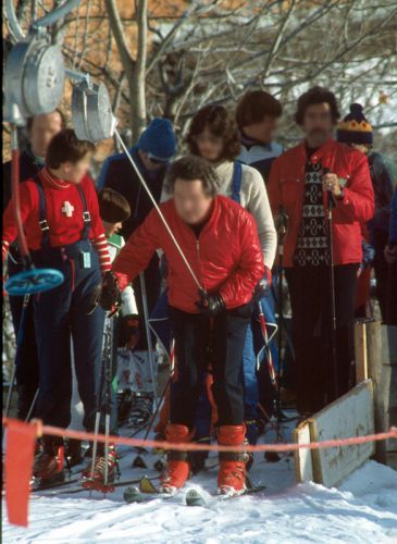 Übungshang Erli, Baco-Tellerlift, Dezember 1977
