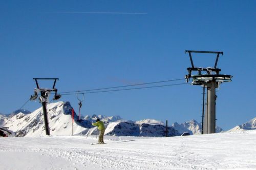 Skilift Fleschboden vom Skilift Stafel aus, Februar 2009
