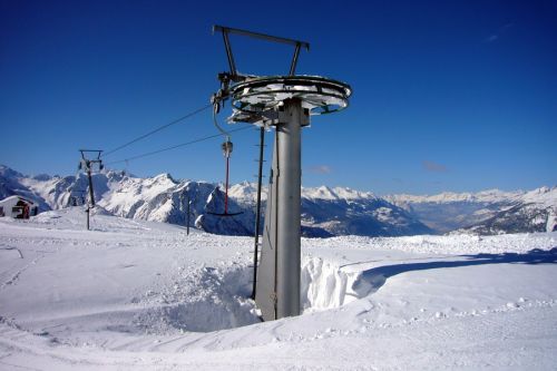 Bergstation Skilift Fleschboden, Februar 2009
