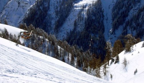 Bergstation Doppelskilift Saflisch, Februar 2009
