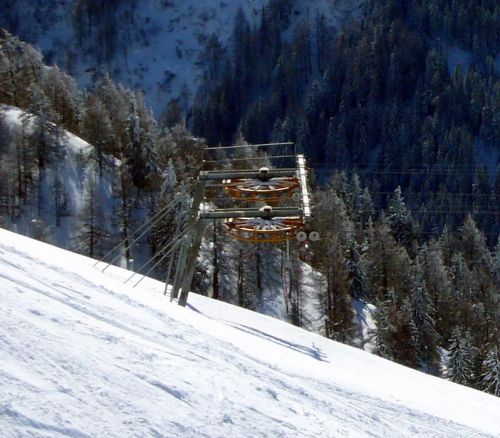 Bergstation Doppelskilift Saflisch, Februar 2009
