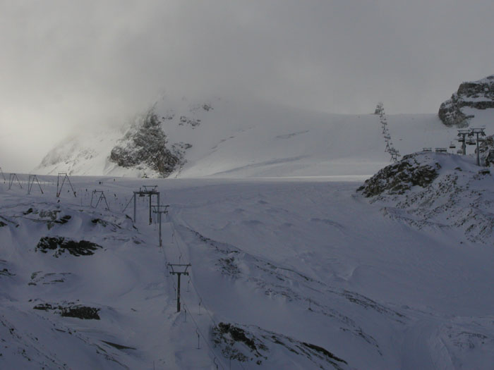 Trockener Steg, November 2003 - die neue Furgsattelbahn wurde vor wenigen Wochen erföffnet
