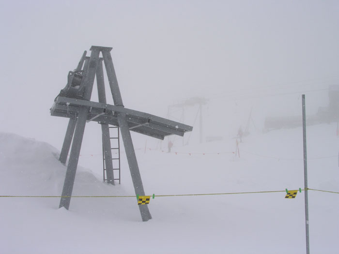 Plateau Rosa im Nebel, April 2005
