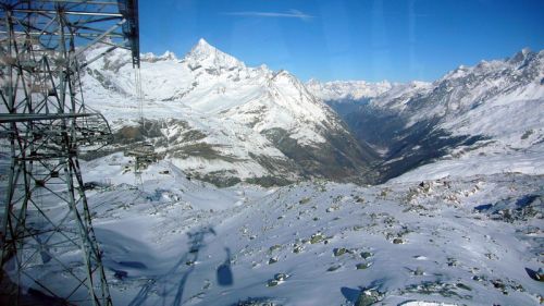 Auf dem Weg nach Klein Matterhorn, November 2007
