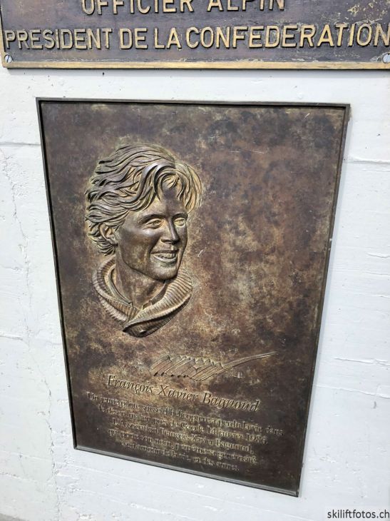 2. September 2018, Mont Fort, Gedenktafel François Xavier Bagnoud (beim selben Absturz starb der bekannte Sänger Daniel Balavoine)
