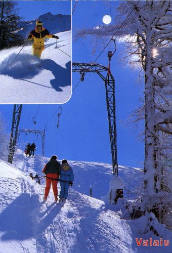 Postkarte "Valais", ca. 1980er-Jahre (Archiv [url=http://skilift-nostalgie.ch]Jakob Schuler[/url])
