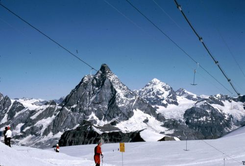 Plateau Rosa und Matterhorn, Juli 1982 (Foto: intermezzo)
