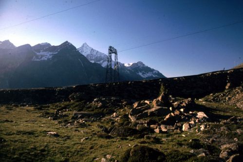 Trasse des ehemaligen Skilifts Sunnegga-Blauherd, Juli 1981 (Foto: intermezzo)

