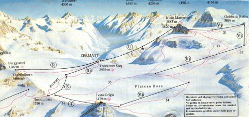 Cervinia-Pistenplan 1979/80 (Quelle: intermezzo)
