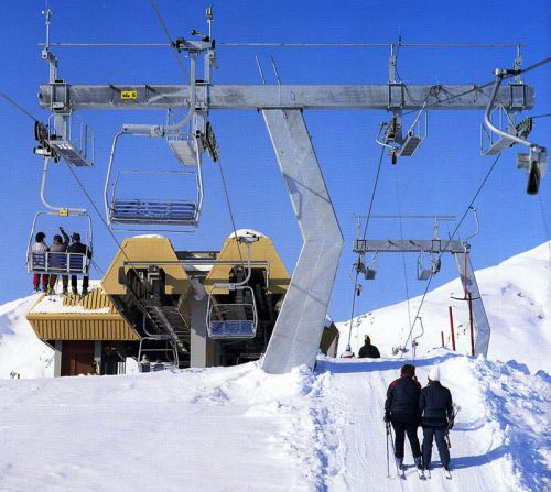 Ski- und Sessellift in Arosa, aus Städeli-Broschüre, ca. 1988
