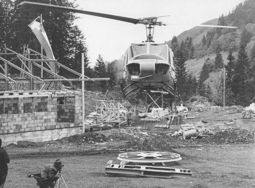 Sesselbahn Haldigrat; Helikoptermontage 1965
