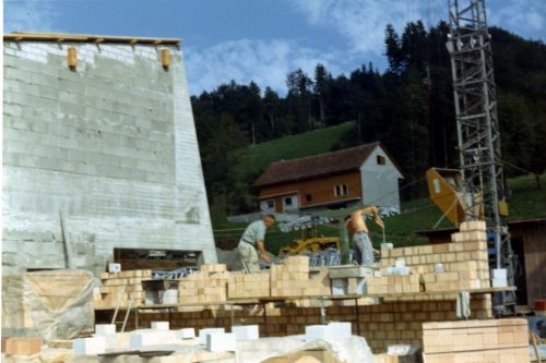Atzmännig, Neubau Talstation Sesselbahn, undatiert - aber verumutlich Sommer 1970
