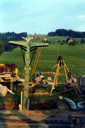 Atzmännig, Neubau Sesselbahn, undatiert, wohl Sommer 1970
