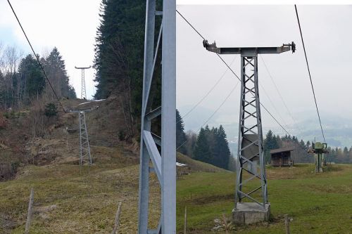 Als Vergleich: Skilift Bärüti-Egg 39 Jahre später (im April 2009)
