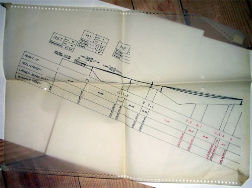 Damals State of The Art: Plotter-Ausdruck eines Liftprofils
