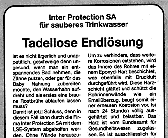 Endl&ouml;sung?! - Quelle: Inserateseite im 'Bund' vom 16. Juni 2005