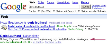 Vergessliche Webpublisher (Google, 9. Mai 2006)