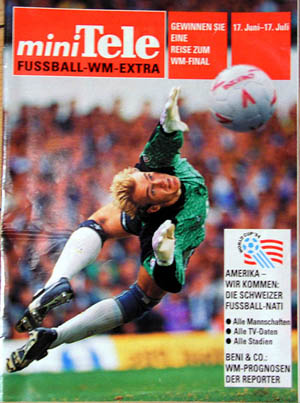 Marco Pascolo auf der Titelseite der TV-Beilage, Juni 1994