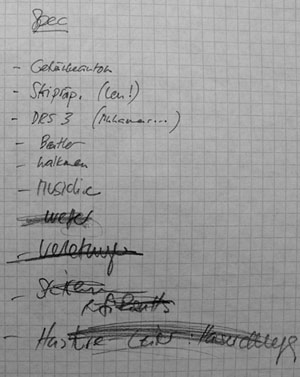 Sek-Skilager, Januar 1988: Notizen für den Schülerzeitungsbericht