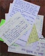 Endszenen einer Beziehung, festgehalten auf Fresszetteln