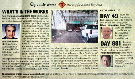 Chronicle Watch, 11. August 2006