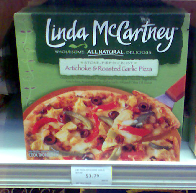 Pizza mit Linda McCartney: Aus einem Bioladen in Boulder, Colorado, August 2006