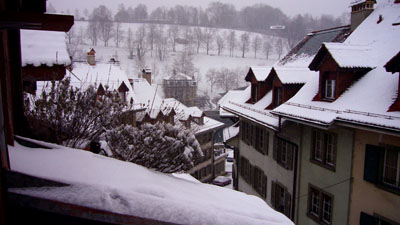 Der erste Schnee der Saison in Bern: 24. Januar 2007, 10 Uhr