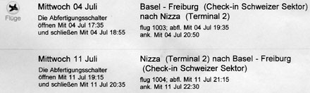 Checkin nach der Landung...? Buchung von Freunden bei easyjet.com, Juni 2007