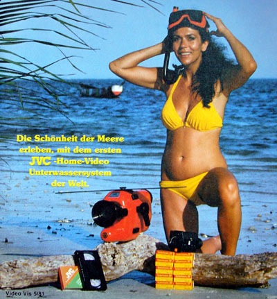 Werbung für das Unterwasser-Kamera-System von JVC (Video VIS 5/1981) - Klicken für grosse Fassung