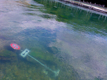 Halteverbot in der Aare (September 2007)