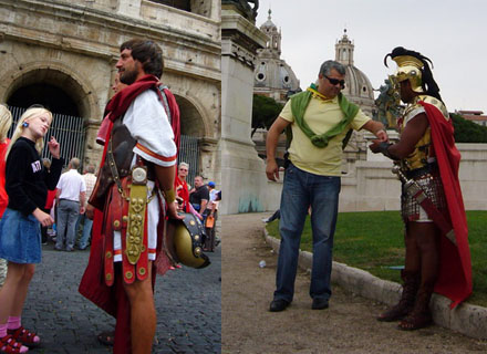 Römer im Einsatz (Beim Kolosseum und am Monumento a Vittorio Emanuele II, September 2007)