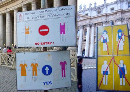 Kleiderordnung für Muttikan... öh, Vatikan-Besuche (September 2007)