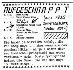 Springfield, What Have I Done...? (Neues Sonntagsblatt, Oktober 1987)
