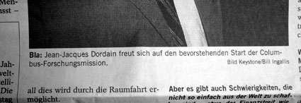 Wenn Blindtext stehen bleibt: Südostschweiz vom 8.12.2007