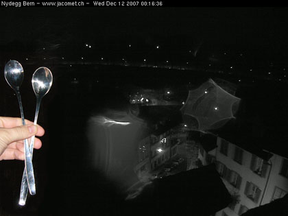 Die Nacht der langen Löffel vor der Bundesratswahl: Klicken für Webcam Bern-Nydeggstalden