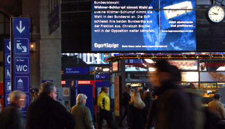 Die Meldung des Tages, das erlöste Volk: Züri HB, 13. Dezember 2007, 9.44 Uhr