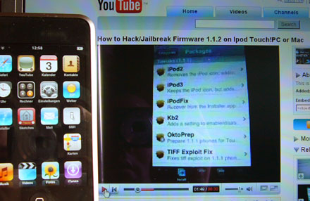 Jailbreak: Den iPod Touch ein wenig modifizieren, damit er echt Spass macht...