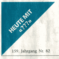 Wenn die Abschlussredaktion pennt: Die drei Fragezeichen (Frontseite Der Bund, 9. April 2008)