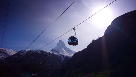 Matterhorn, Gondelbahn - wunderbarer Mai-Start 2008. Klicken für mehr Fotos!