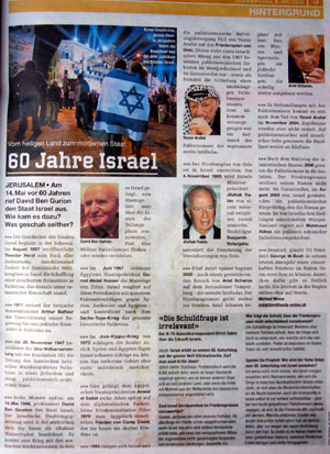 Netter Hintergrund zu Israel (heute, 10.5.08)